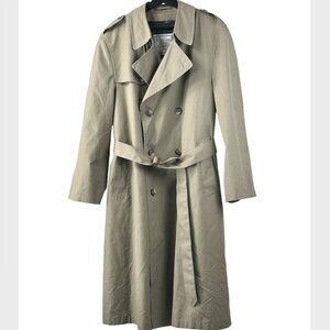 Christian Dior Taupe Beige Double Breasted Trench Coat, size 42